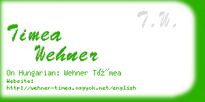 timea wehner business card